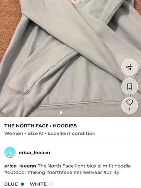 The North Face Pale Blue Pullover Hoodie